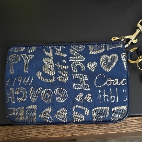 Coach Blue and Gold Women's Bag - Picture 4 of 8